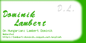 dominik lambert business card